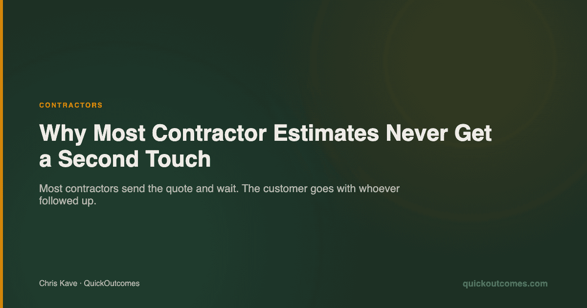 The Follow-Up Problem: Why Most Contractor Estimates Never Get a Second Touch