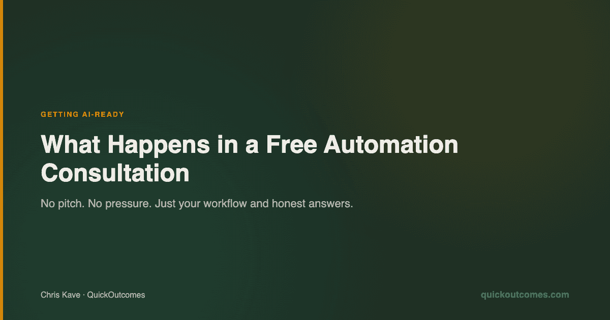 What Happens in a Free Automation Consultation (No Pitch, No Pressure)