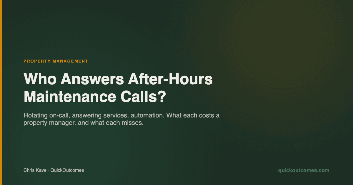 Who Answers After-Hours Maintenance Calls? A Property Manager's Real Options