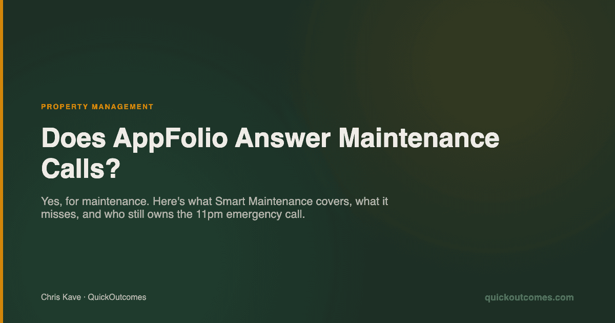 Does AppFolio Answer Maintenance Calls?