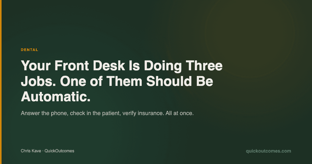 Your Front Desk Is Doing Three Jobs. One of Them Should Be Automatic.
