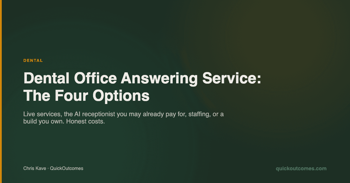 Dental Office Answering Service: The Four Options and What Each Misses