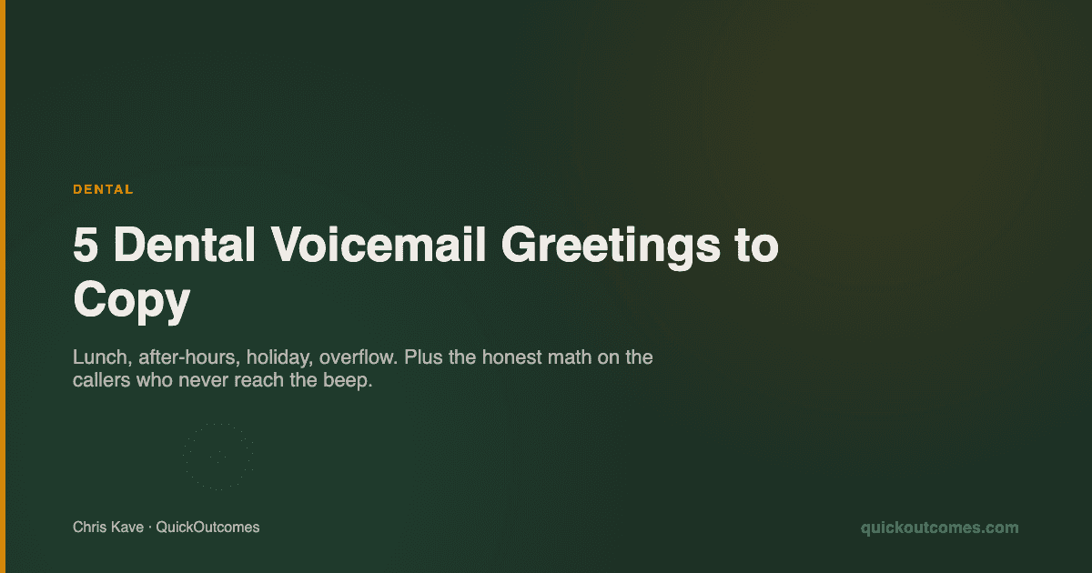 Dental Office Voicemail Greetings: 5 Scripts to Copy (and What to Do Instead)