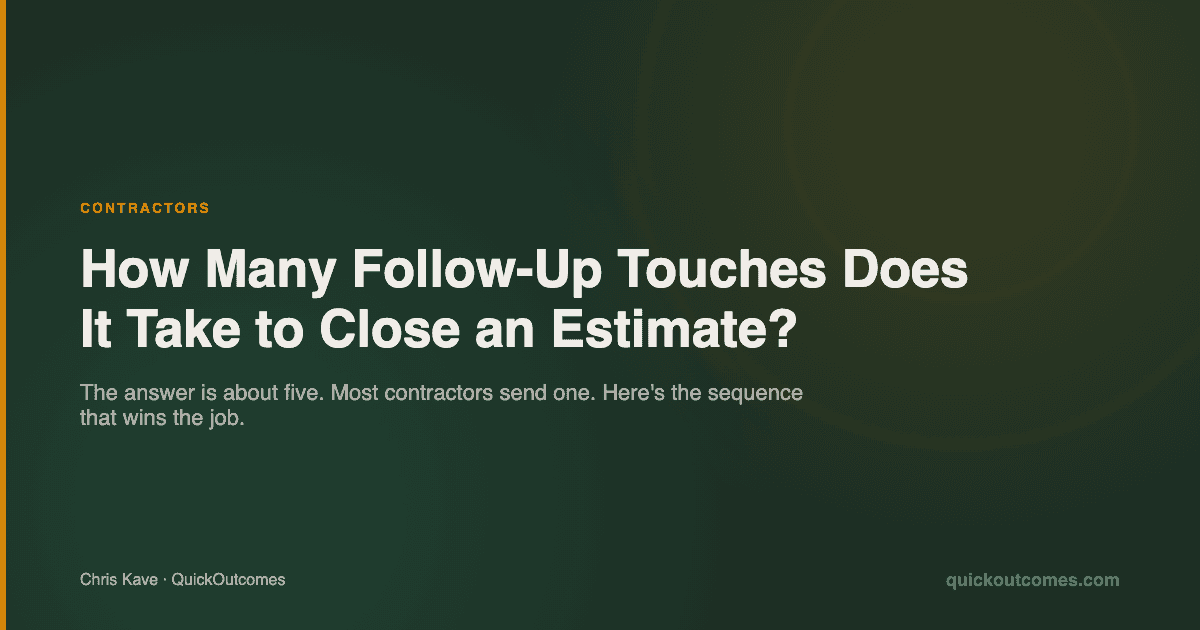 How Many Follow-Up Touches Does It Take to Close a Contractor Estimate?