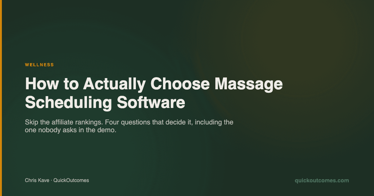 Best Scheduling Software for Massage Therapists: How to Actually Choose