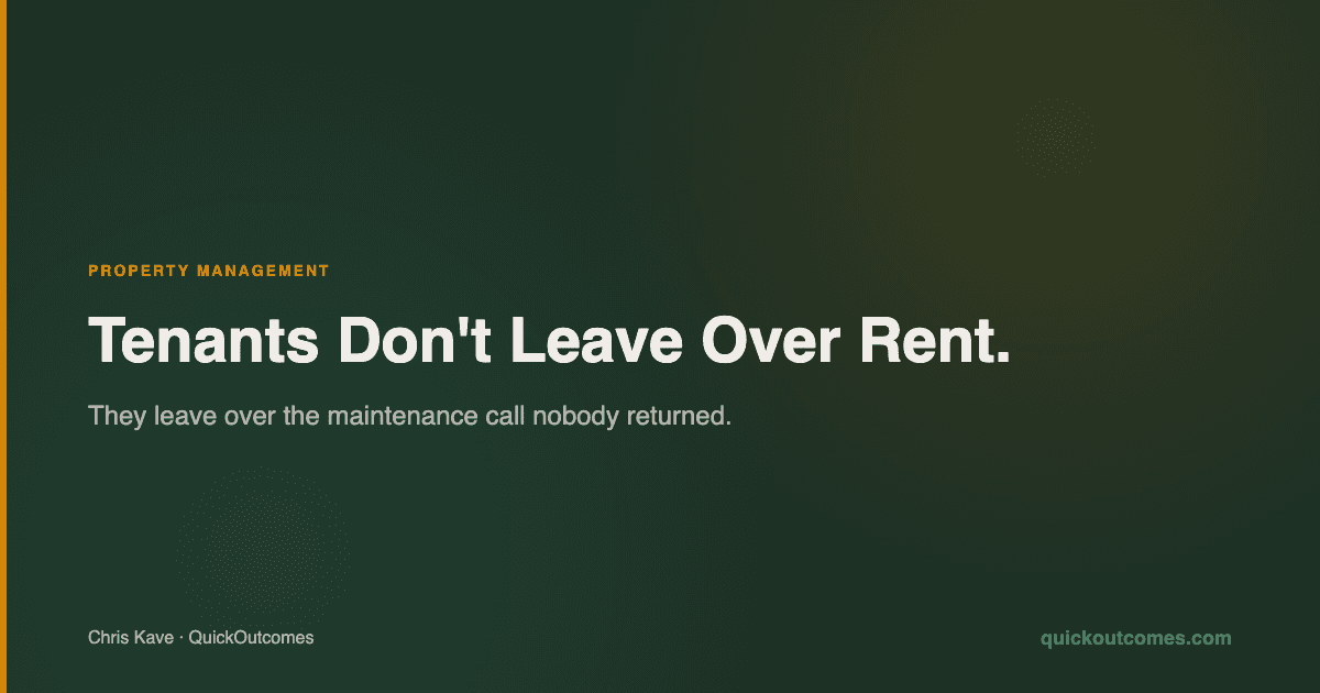 Tenants Don't Leave Over Rent. They Leave Over the Call Nobody Returned.