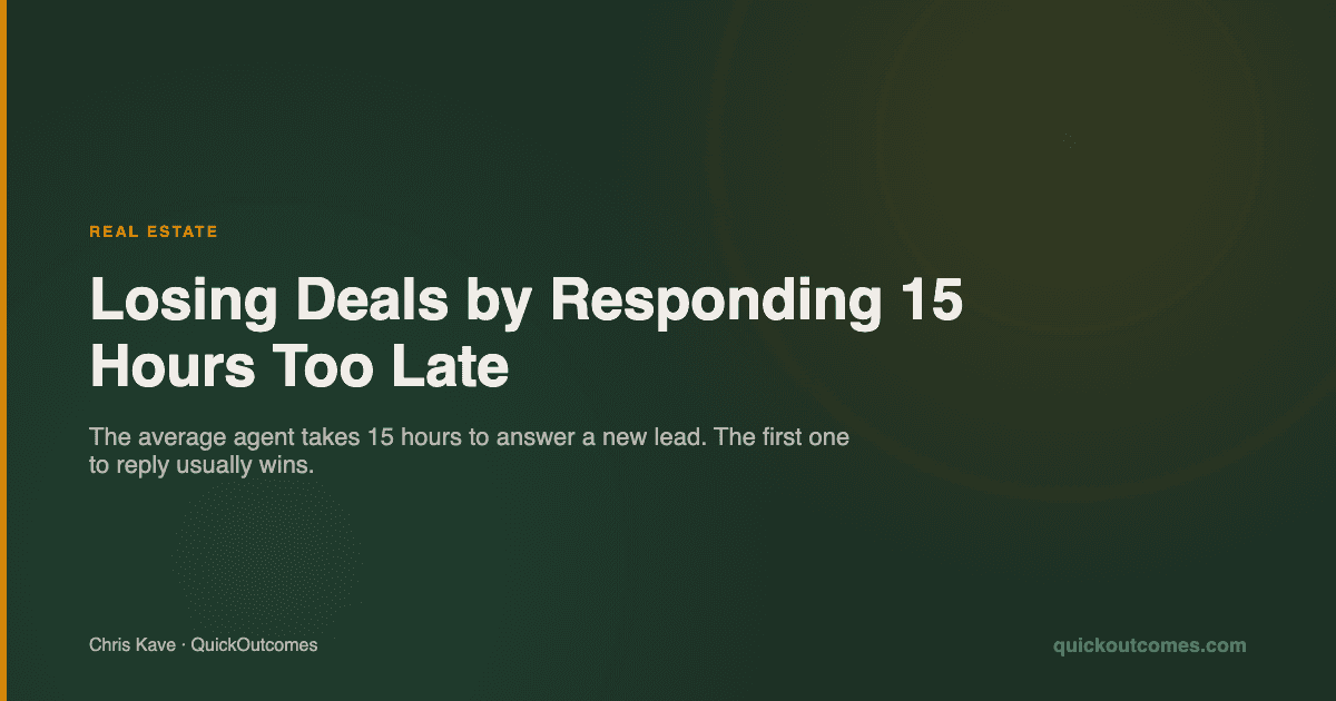 How Real Estate Teams Lose Deals by Responding 15 Hours Too Late