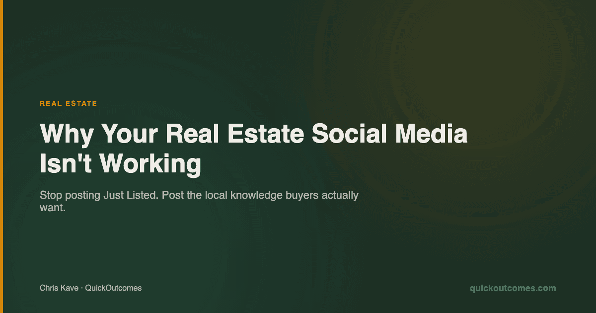 Why Your Real Estate Social Media Isn't Working (And What to Post Instead)