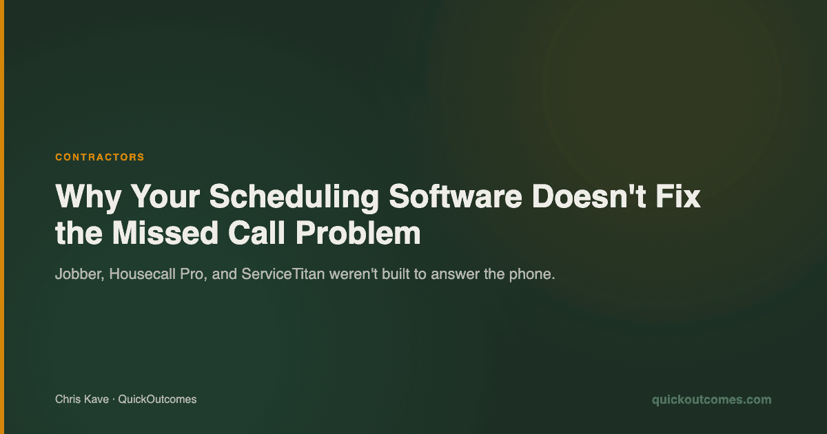 Why Your Scheduling Software Doesn't Fix the Missed Call Problem