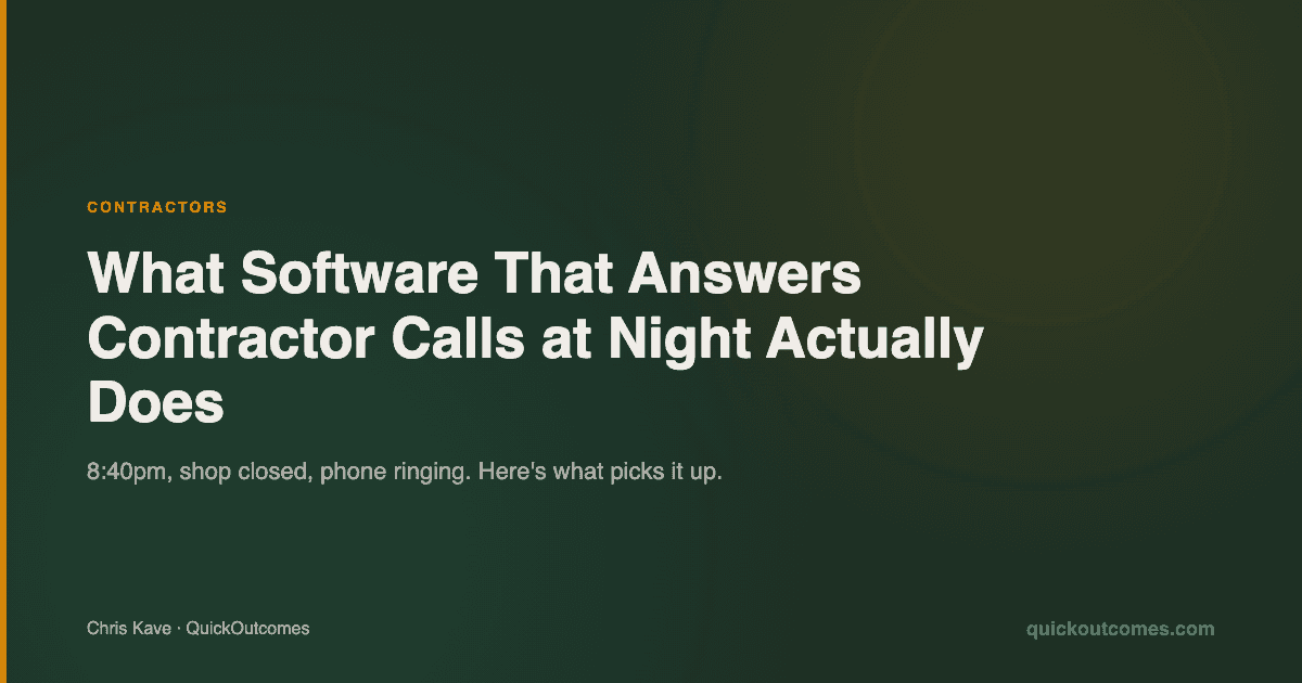 What Software That Answers Contractor Calls at Night Actually Does