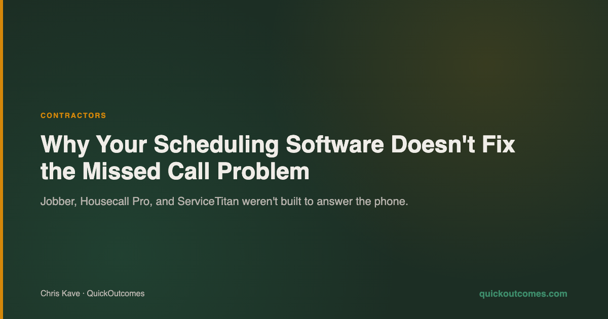 Why Your Scheduling Software Doesn't Fix Missed Calls | QuickOutcomes